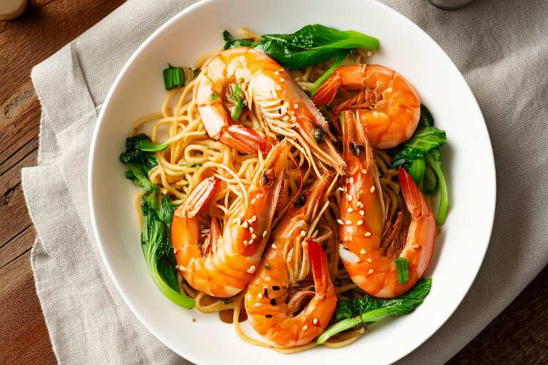 Asian Sesame Shrimp Noodle Salad