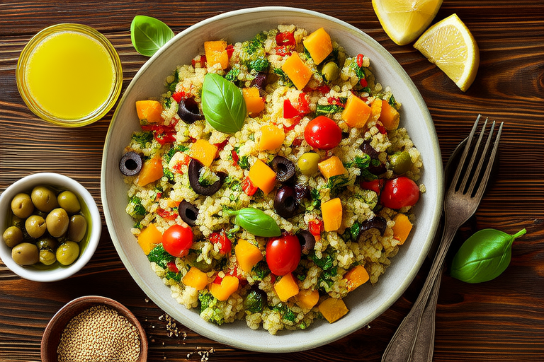 Mediterranean Quinoa and Rice Salad