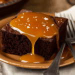 Fudgy Brownie Bites with Salted Caramel Drizzle