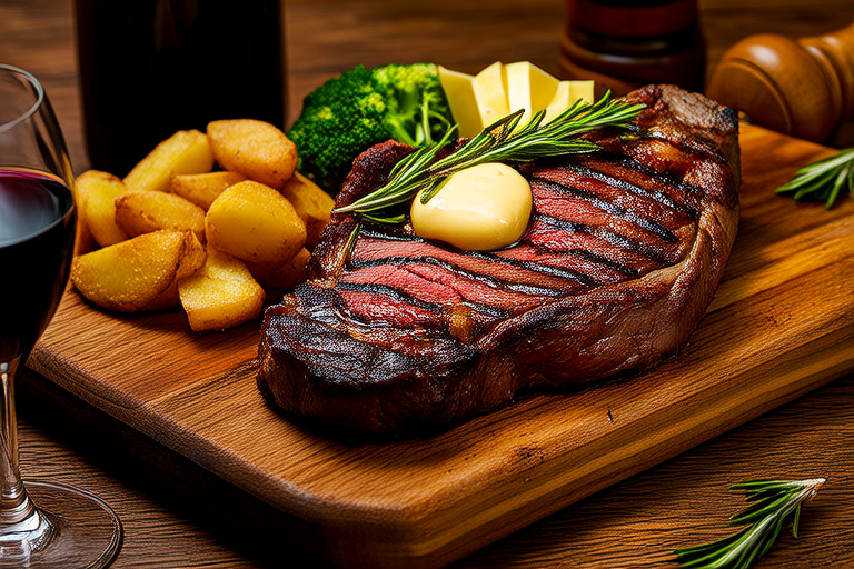 Sizzling Steak with Herb Butter